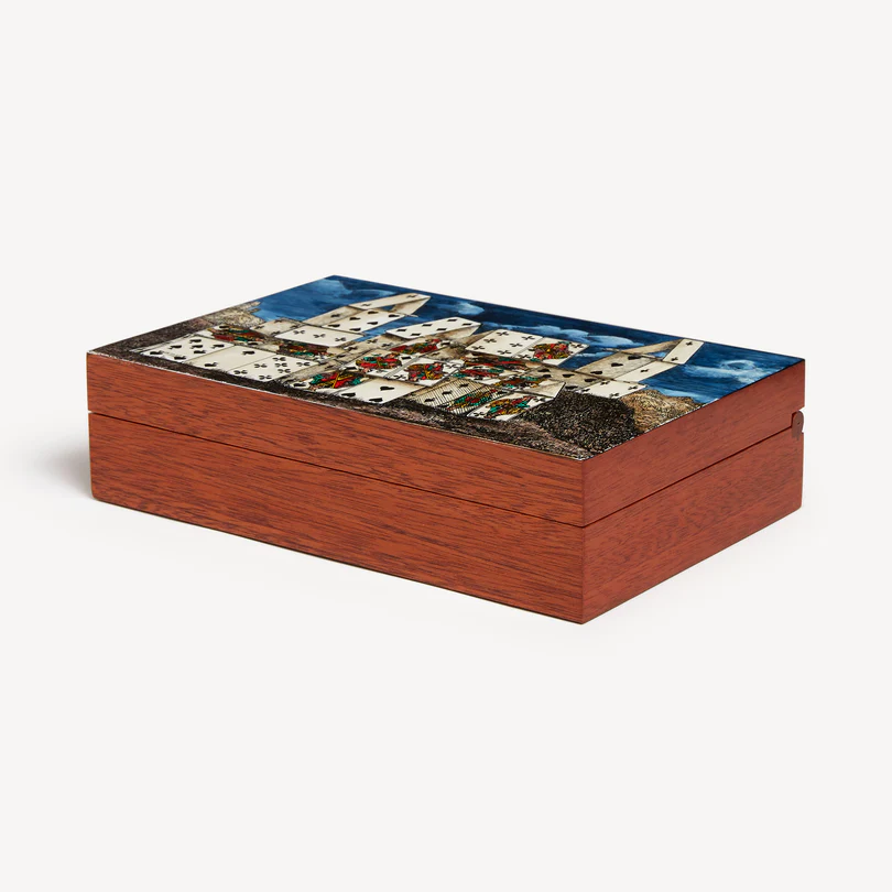 Boîte à cartes Fornasetti Città di Carte multicolore - design architectural italien